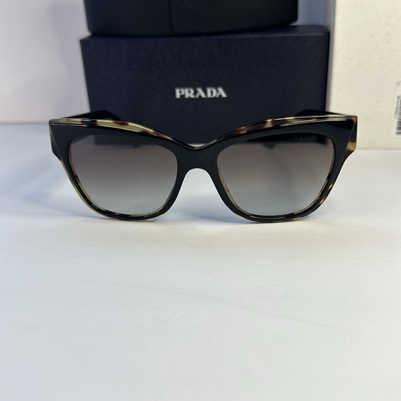 PRADA Acetate Cat Eye Sunglasses SPR 23X-F Black - Picture 5 of 14